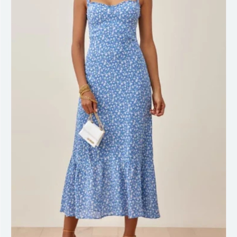 ❌❌ SOLD ❌❌ Reformation Blue and White Maxi Sundress